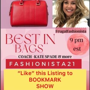 LIVE SHOW Thursday “LIKE” BOOKMARK Best in Bags Show 9 pm est